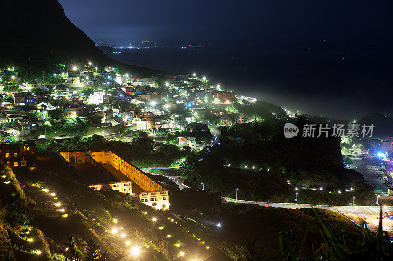 台湾瑞芳小镇夜景