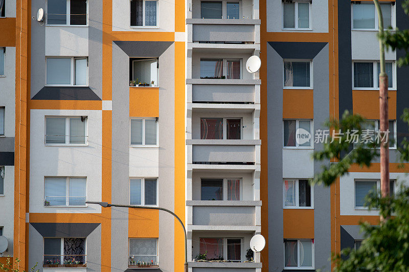 住宅区老欧洲公寓建筑