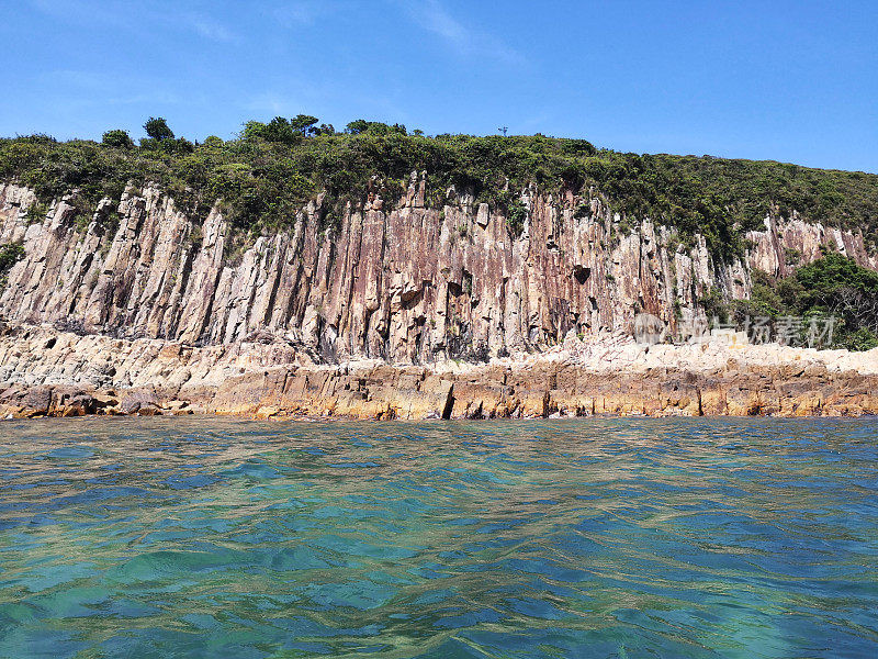 香港西贡东郊野公园白腊湾的玄武岩柱