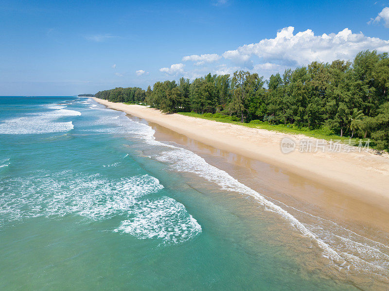 泰国梦想海滩纳泰海滩郭克洛伊攀牙无人机视图