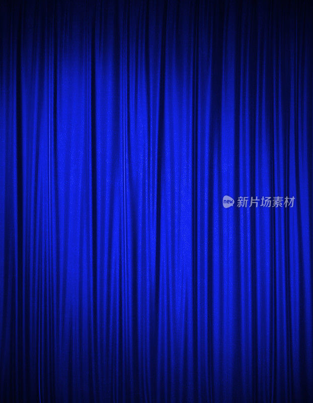 蓝色舞台幕布