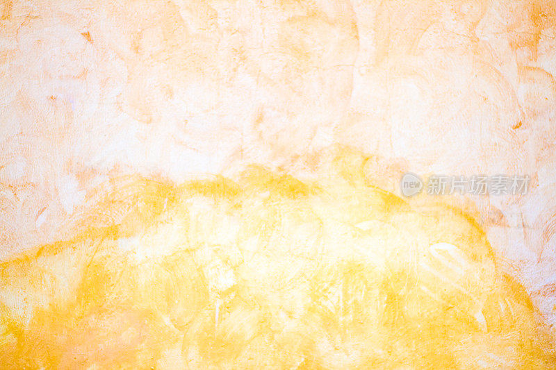 老西西里墙背景纹理:斑驳的黄色