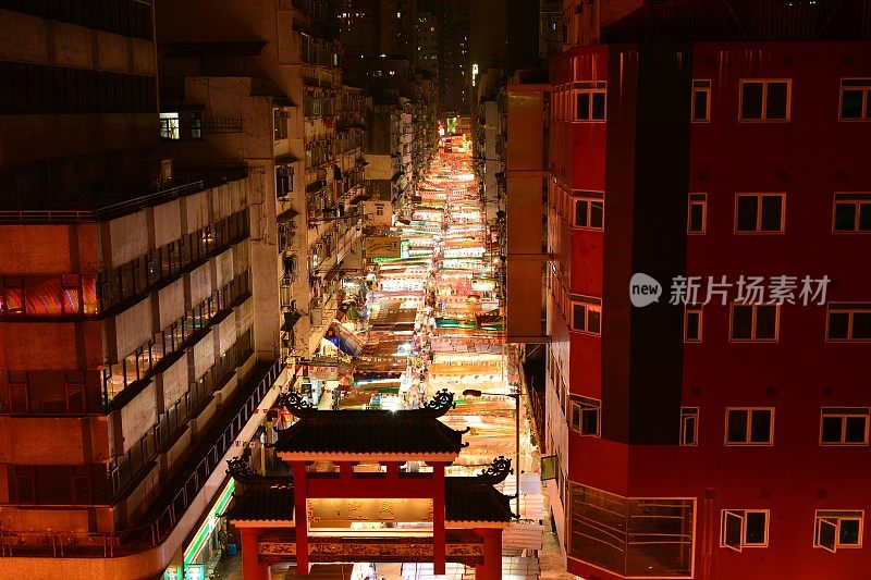 香港夜市鸟瞰图