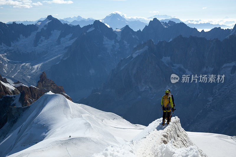 勃朗峰的阿尔卑斯山登山家