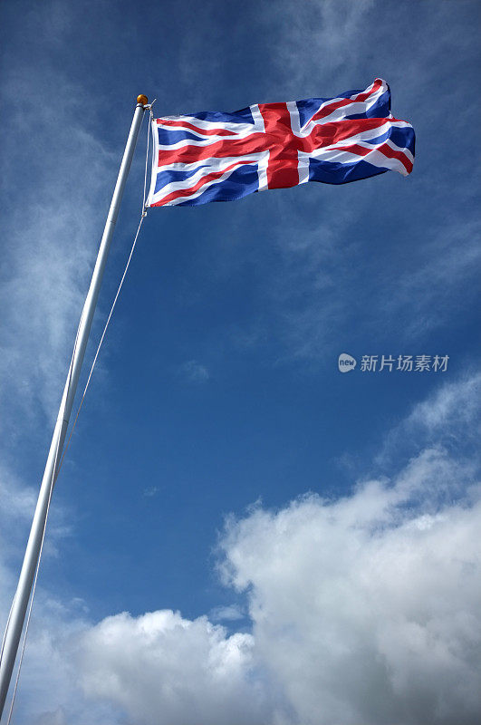 英国国旗飘扬