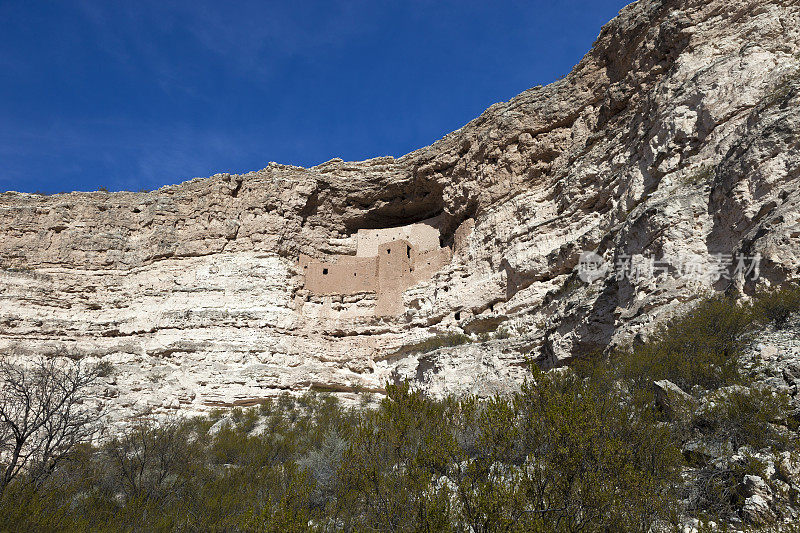 美国亚利桑那州的蒙特祖玛城堡悬崖住宅。