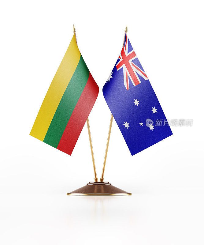 立陶宛和澳大利亚的微型国旗