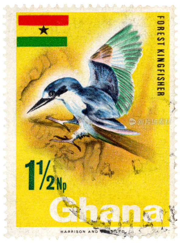 加纳森林翠鸟邮票
