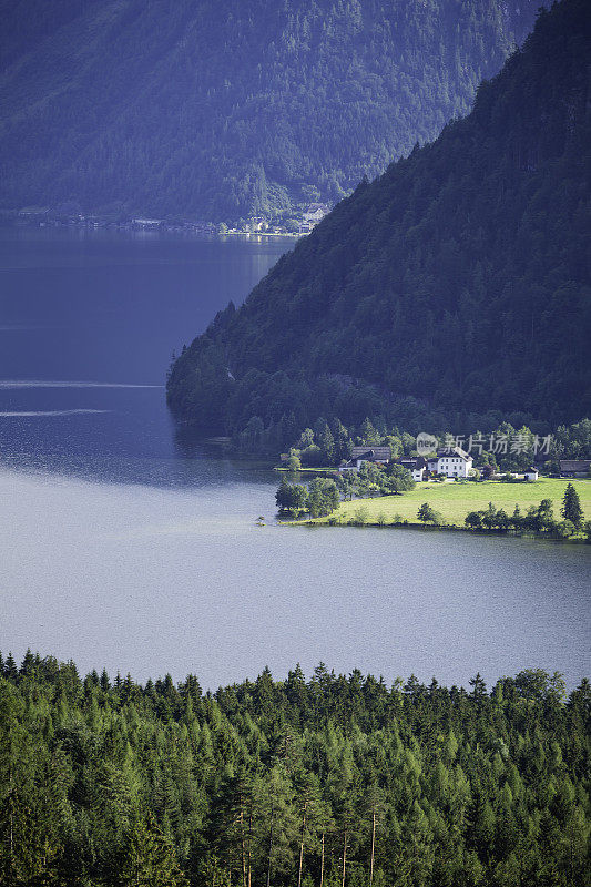 山湖全景