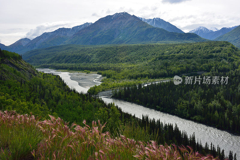 沿着格伦高速公路的阿拉斯加风景