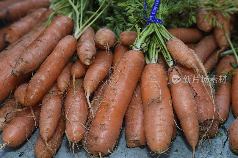 农贸市场有机胡萝卜特写