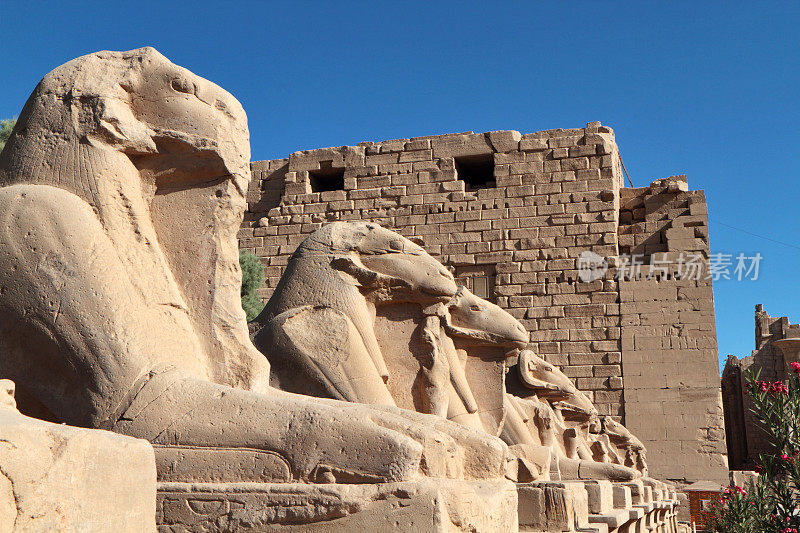 冰冻狮身人面像，卡纳克神庙，埃及卢克索