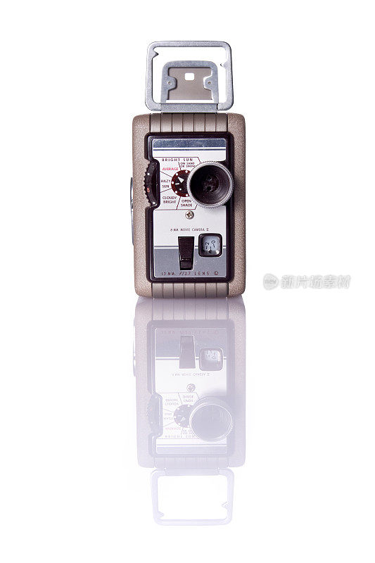 老式8毫米电影摄像机。