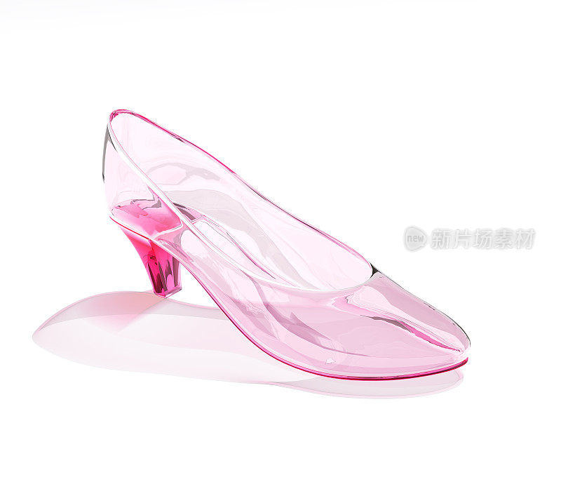粉红色的玻璃鞋