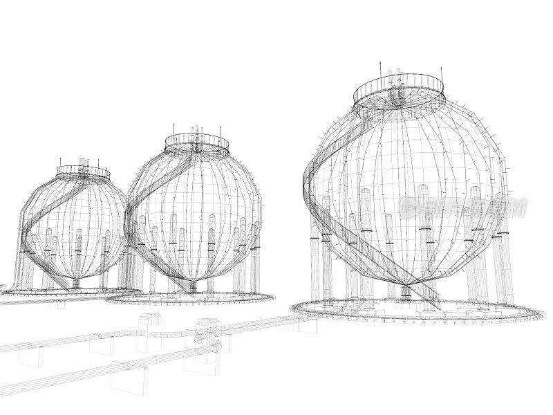 3D草图架构燃料储罐
