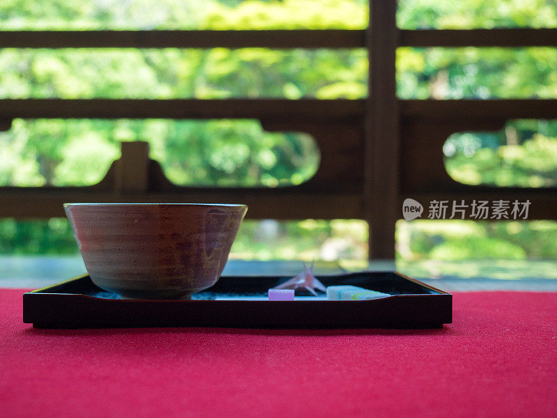 抹茶绿茶套装，传统日式茶道
