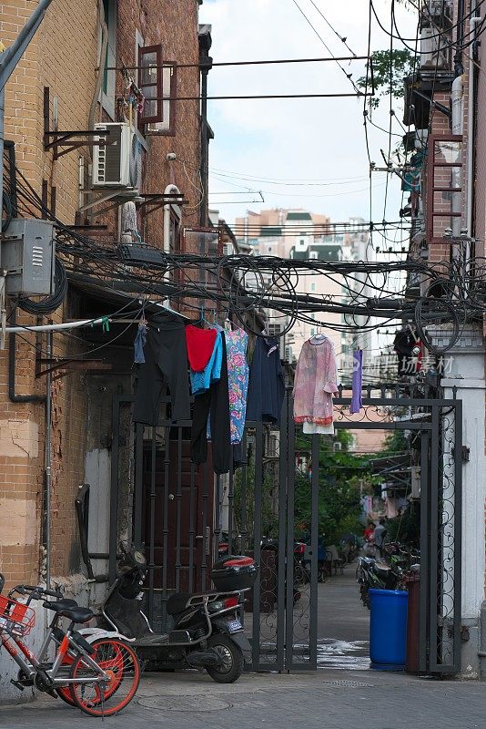 中国上海前日本租界山阴街的小巷或附近