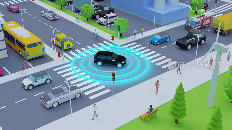智能汽车的概念与传感器导航在城市道路上的交通
