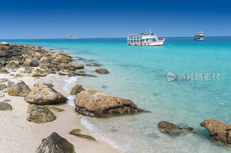 亚洲泰国南部的蓝天景观热带海滩海