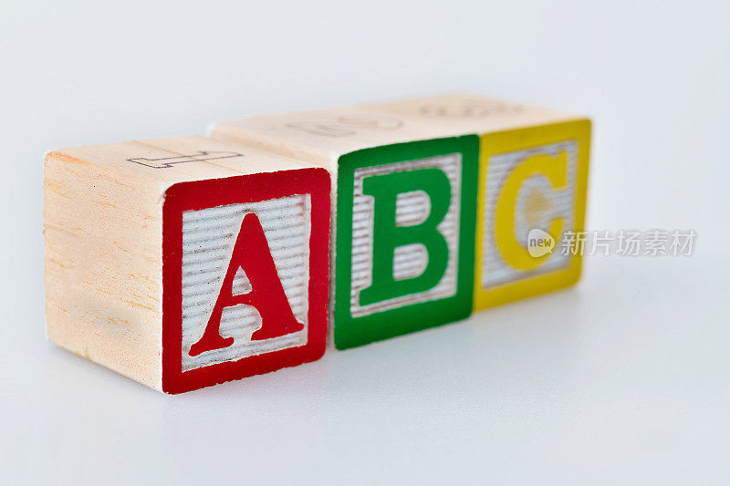 有字母A、B、C的木块