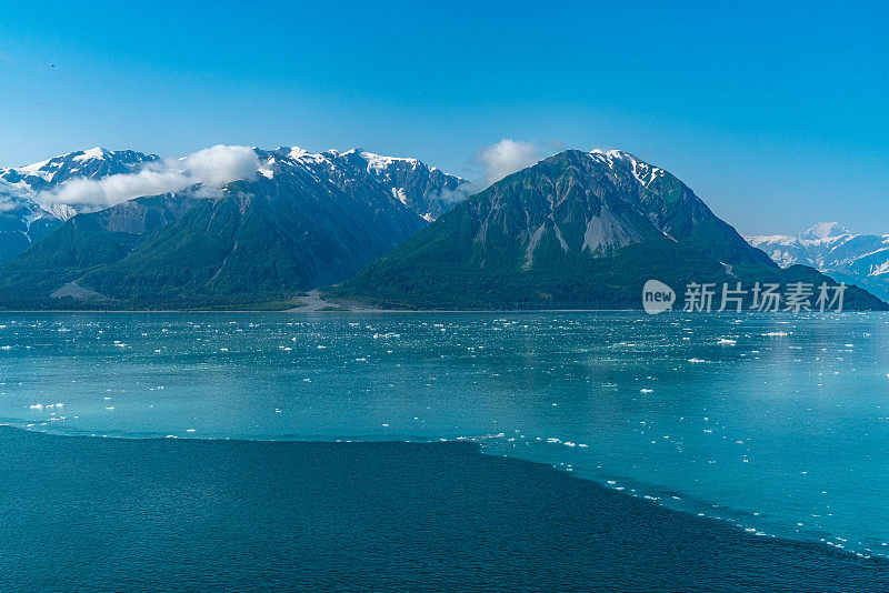 哈伯德冰川景观，阿拉斯加，美国