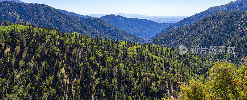 通过加州圣贝纳迪诺国家森林的大角山荒野通往大熊湖的道路