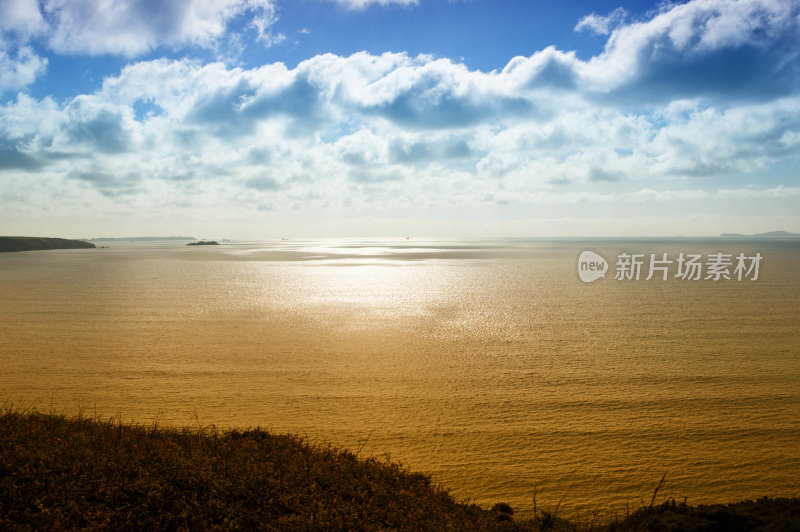 风景优美的全景横跨彭布鲁克郡海岸