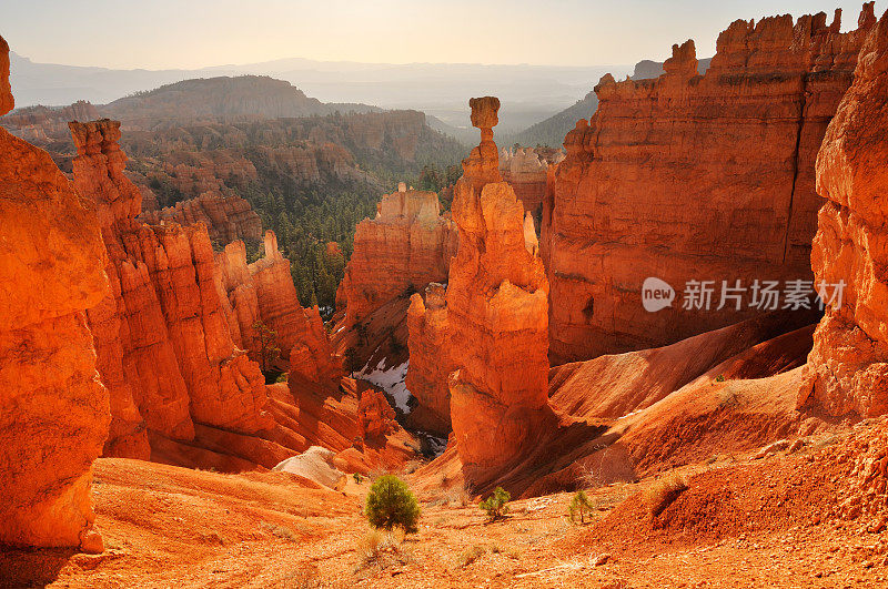 布莱斯峡谷，雷神之锤的日落景观