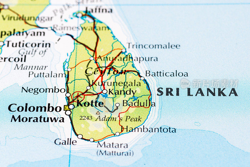 斯里兰卡地图关闭