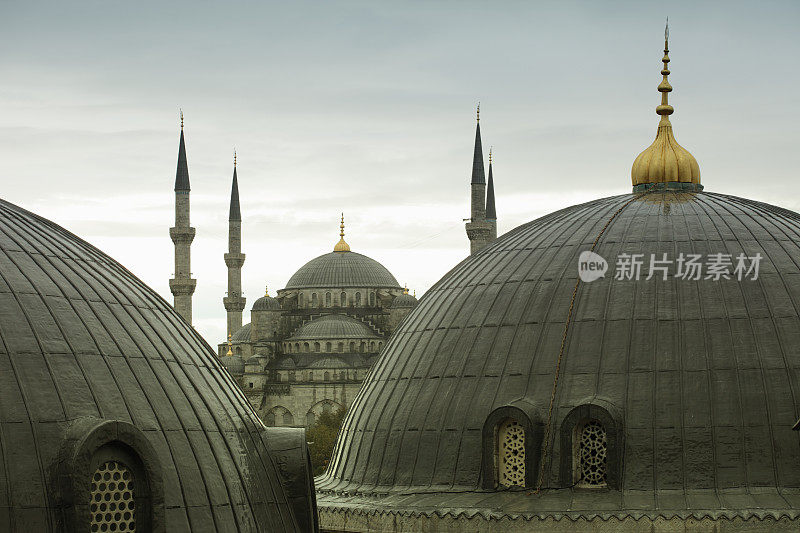 蓝色清真寺，苏丹艾哈迈德区，伊斯坦布尔，土耳其