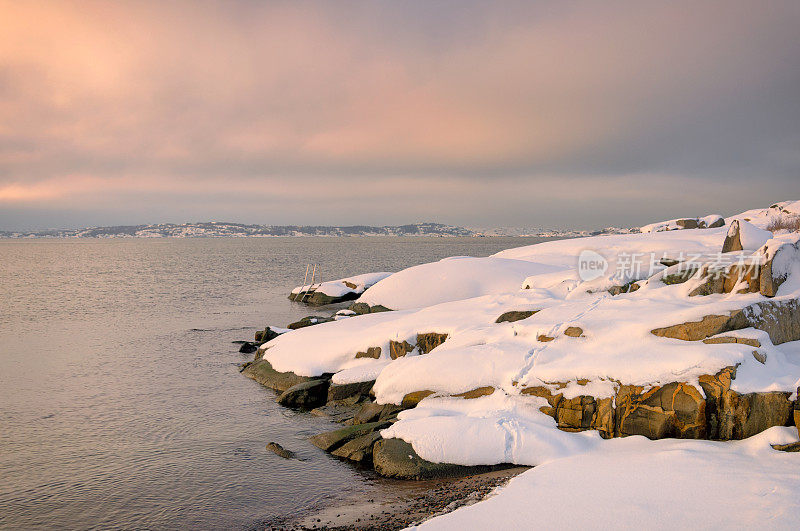 瑞典西海岸下雪了