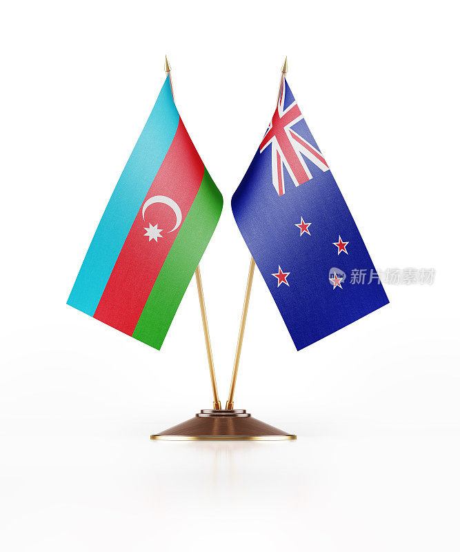 阿塞拜疆和新西兰的微型国旗
