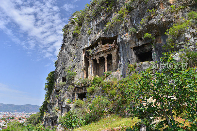 土耳其fethye的岩石坟墓