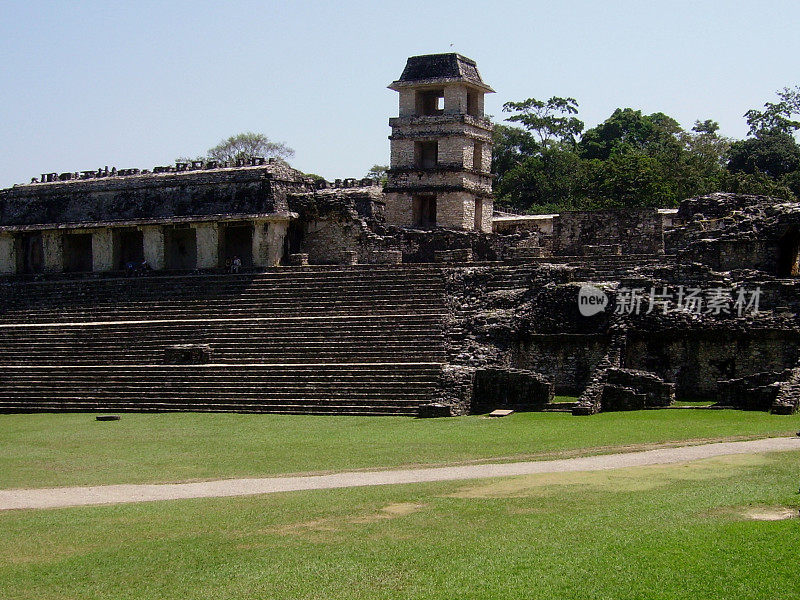 帕伦克玛雅遗址，宫殿，墨西哥恰帕斯