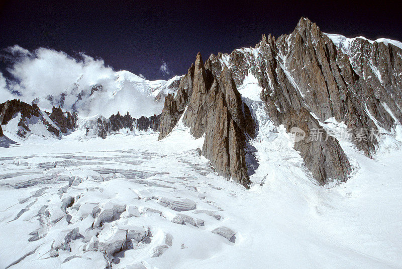 勃朗峰，欧洲阿尔卑斯山，法国，意大利