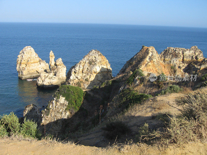 海景地中海悬崖地平线