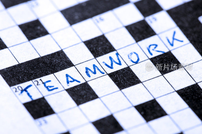 “Teamwork&quot;填字游戏