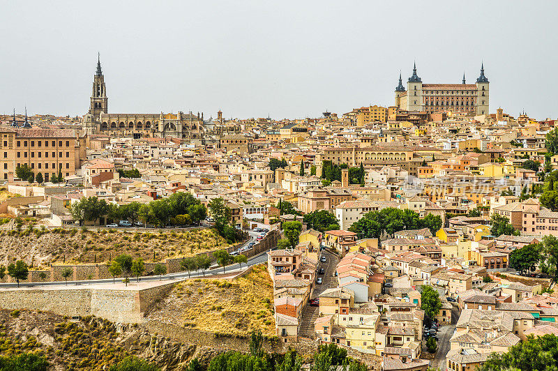 托莱多鸟瞰图，西班牙城市景观