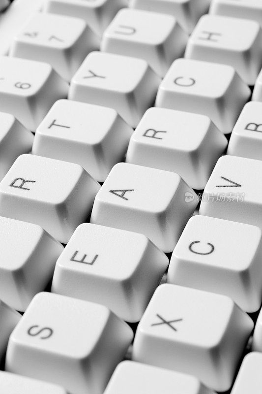 搜索写在白色电脑键盘上的键