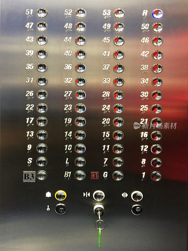 摩天大楼电梯按钮