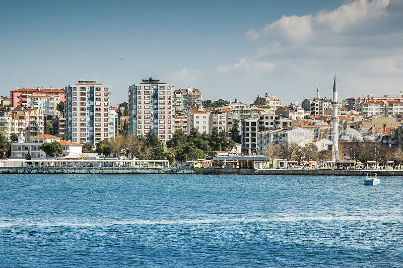 Canakkale城市海景，土耳其