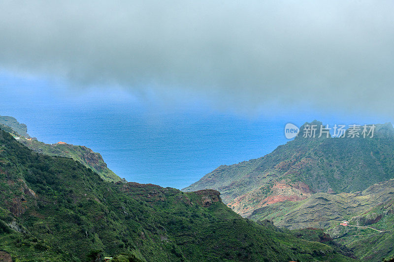 美丽的山谷在加那利岛，阿纳加公园，特内里费，西班牙