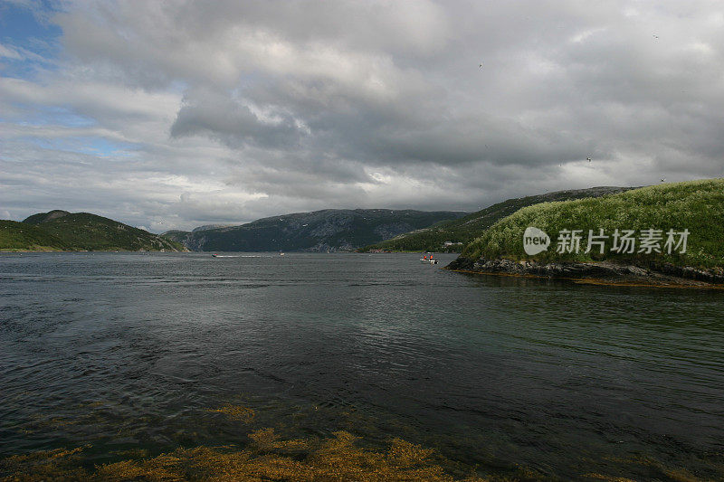 挪威峡湾景观北部自然荒野