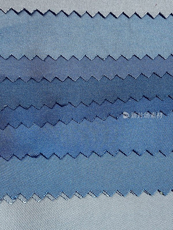 抽象蓝灰色锯齿状织物样品