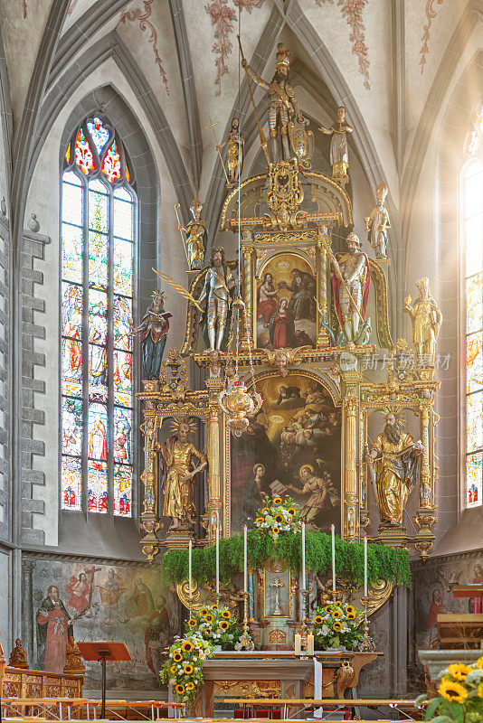 瑞士阿彭策尔圣莫里茨主教堂的高祭坛