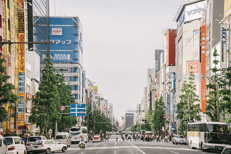 日本东京的城市街道