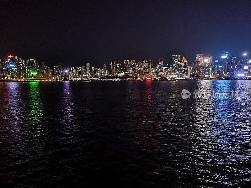 香港夜晚的天际线