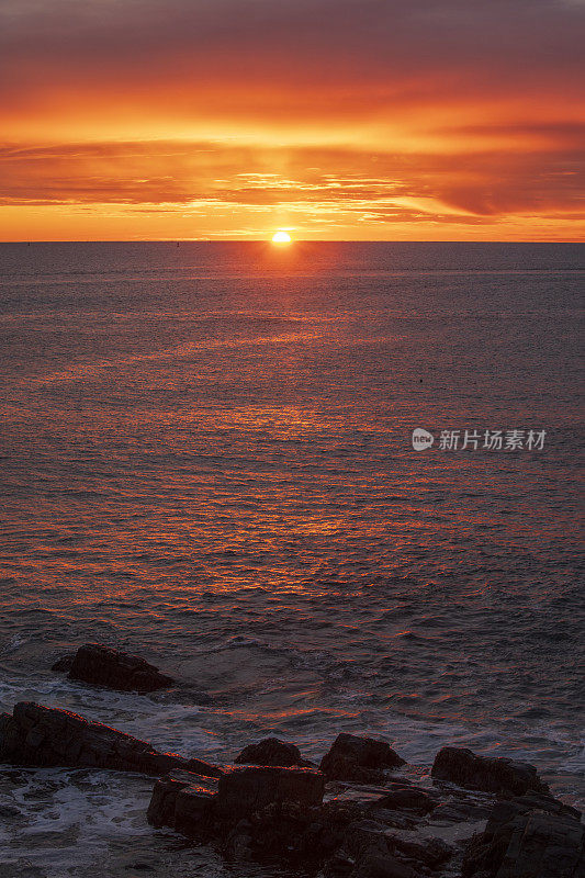 缅因州的海洋日出