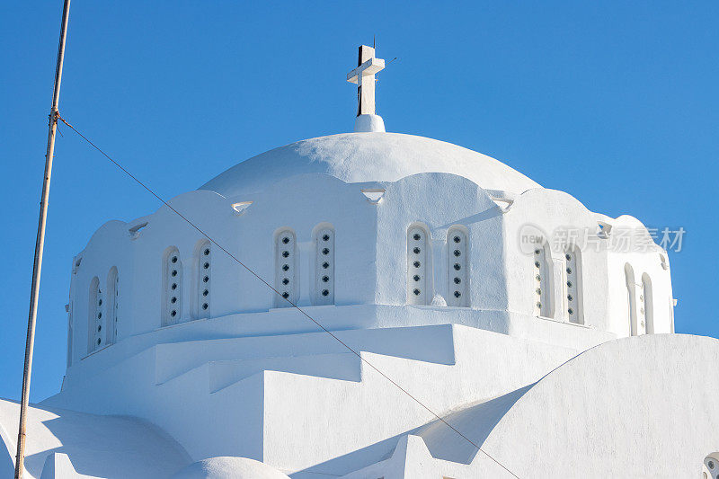 希腊南爱琴海群岛圣托里尼岛的圣托里尼圣东正教大都会大教堂