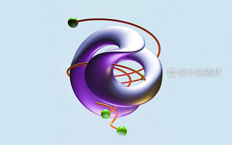 彩色变化的细胞和旋转的DNA球